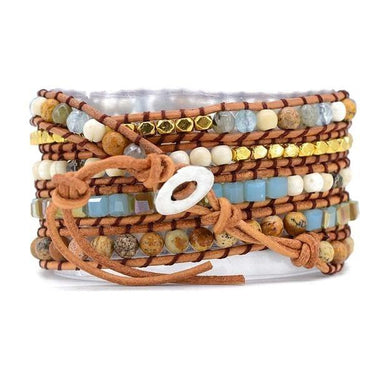 Encourages Ocean Jasper Wrap Bracelet-Your Soul Place